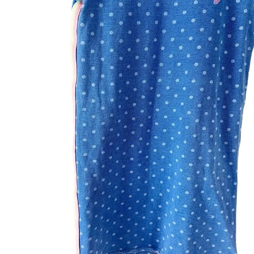 Gymboree Spring Vacation‎ Denim Heart Dots Dress Girls Sz 7/8